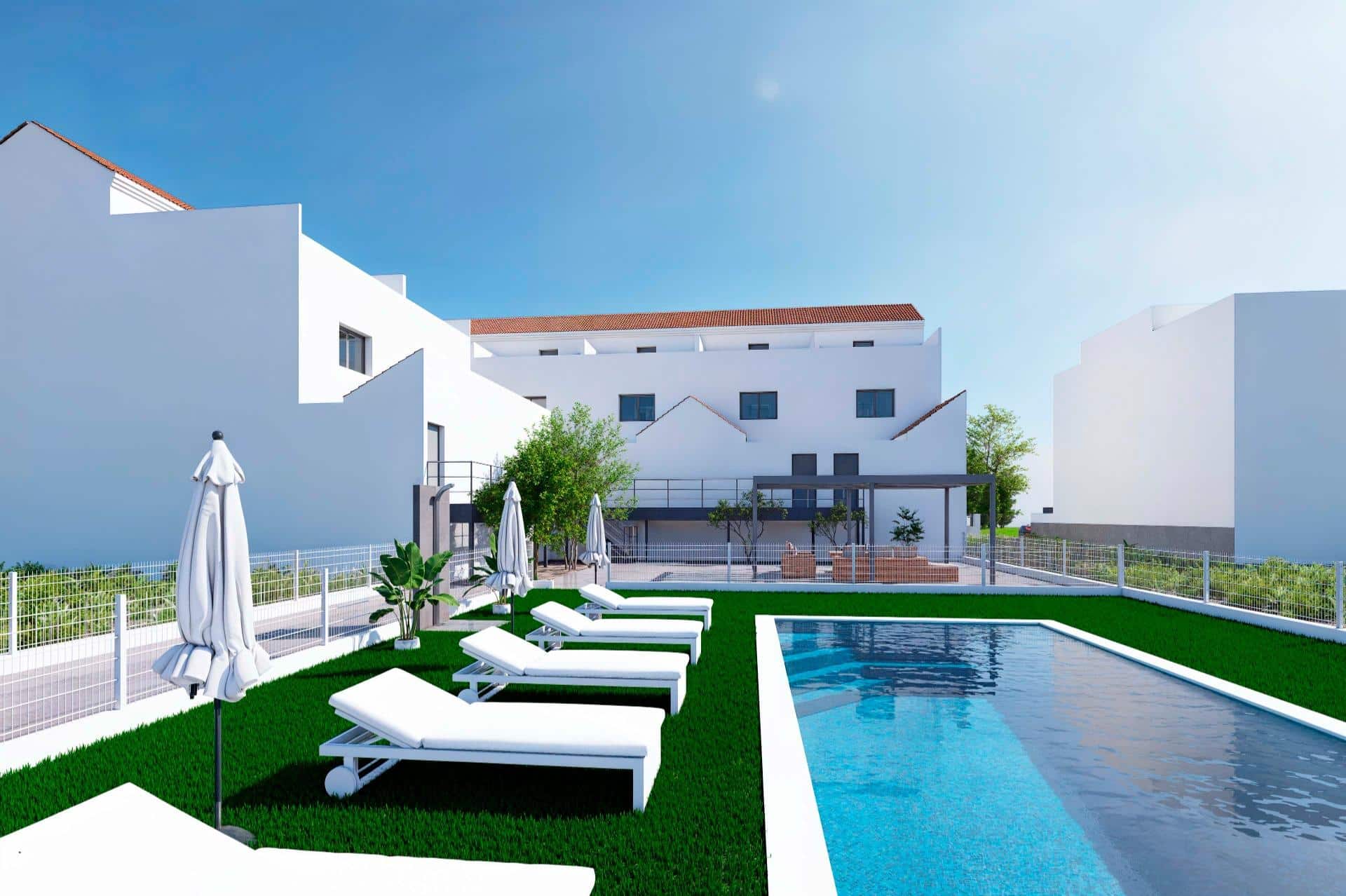 Modern Townhouses with Solarium and Basement in Rafal, Alicante