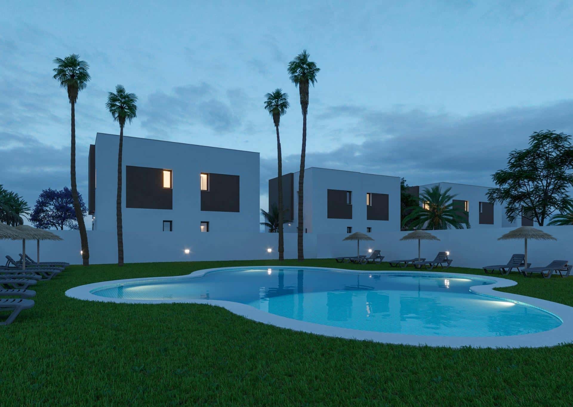 New Semi-Detached Villas by the Sea in La Marina – El Pinet Beach