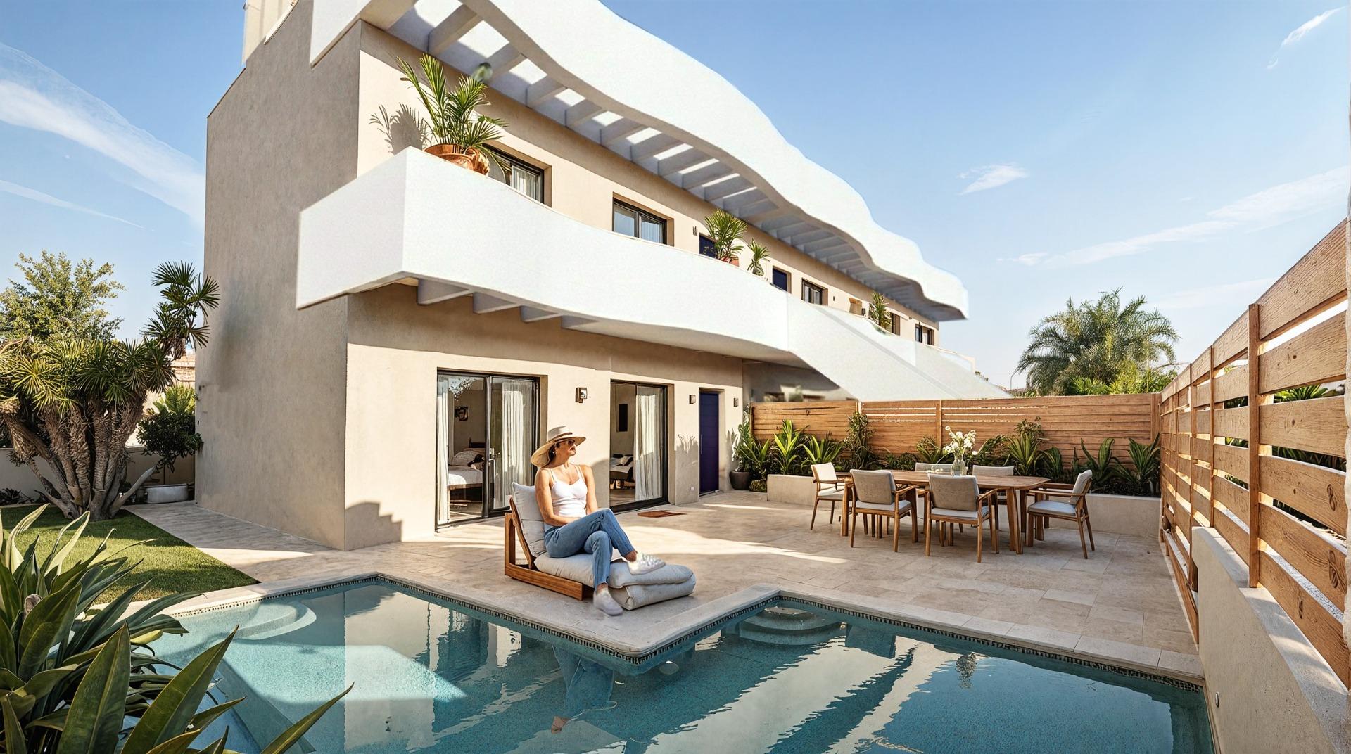 16-1 Boutique New Build Bungalows with Private Pool in Pilar de la Horadada, 2 km from beach