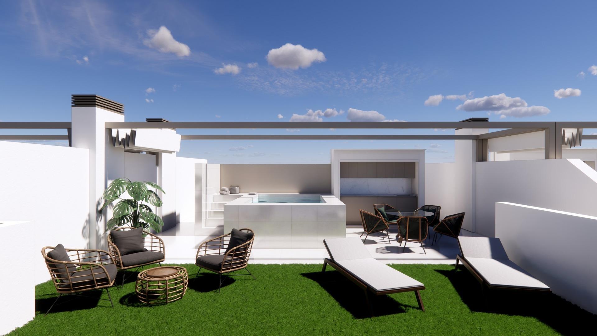 8-1 New Build Bungalows for Sale in Pilar de la Horadada 3 km from Beach