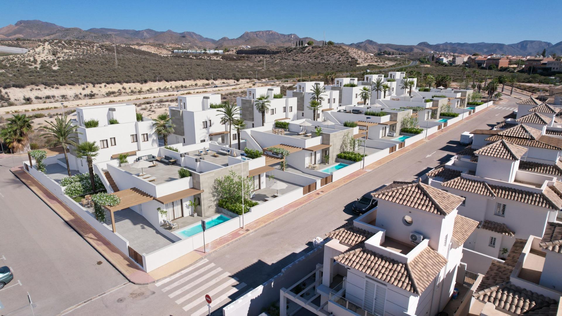 10-1 New Build Semi Detached Villas in Puerto de Mazarrón Close to the Beach