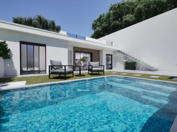 New Build Semidetached corner Villas for Sale in Torre Pacheco with Private Pool and Solarium