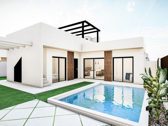 New Build Independent Villas with Private Pool and Solarium in Roldán, Torre-Pacheco