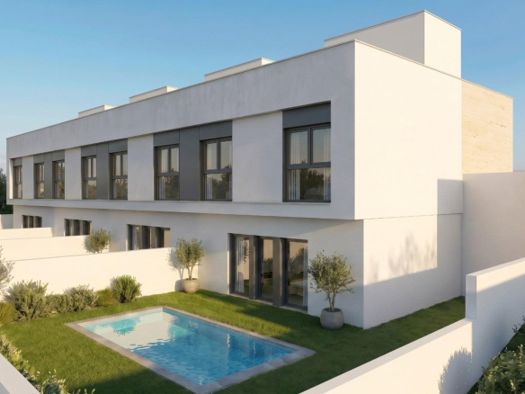 Development of 4 newly built semi-detached and terraced villas with private swimming pools at the Mazarrón Country Club
