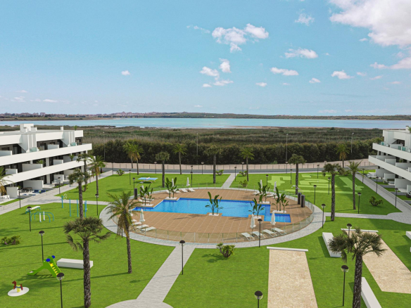 New Build Tourist Licensed Apartments with Lagoon Views in El Raso Guardamar del Segura