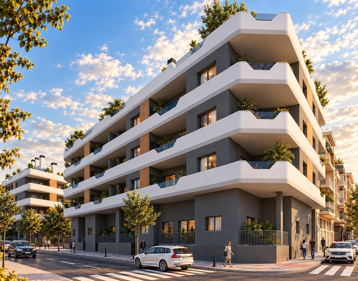 11-1 New Build Apartments in Central Santa Pola Near the Beach